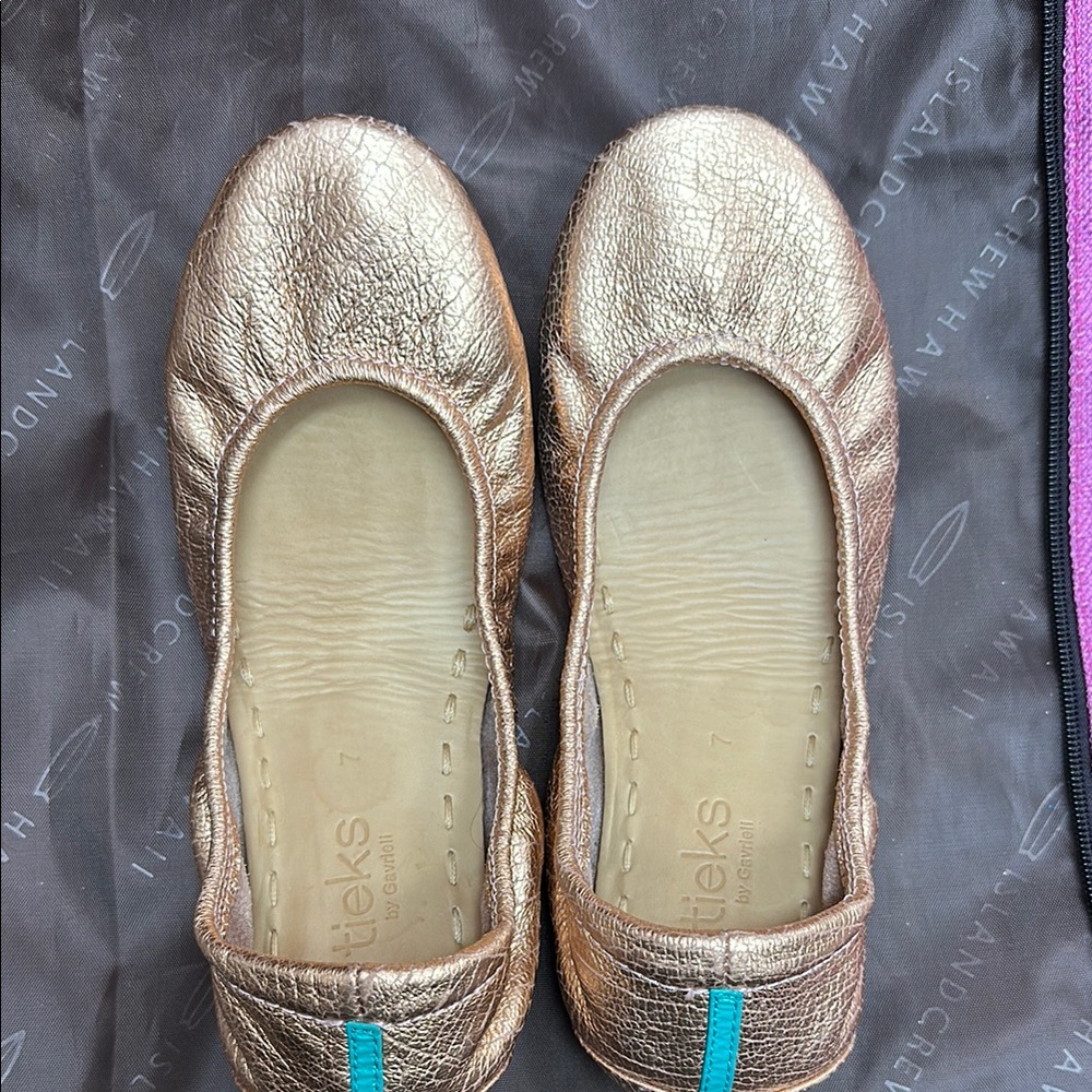 Tieks Rose Gold Glam. Size 7. LOW Price.  FIRM